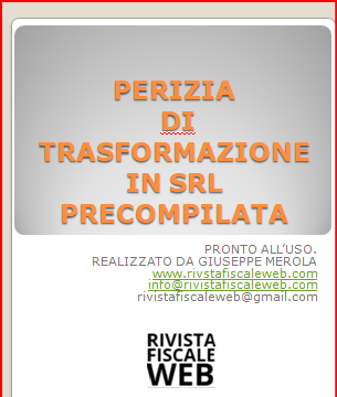 trasformazione perizia preimposta SRL